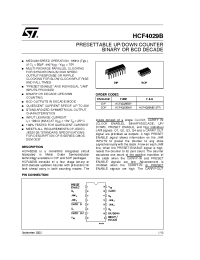 Datasheet HCF4029B manufacturer STMicroelectronics